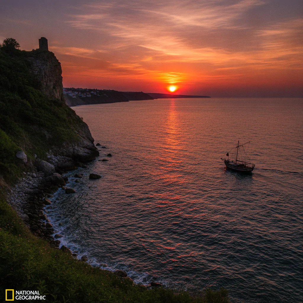 Закат над Черным морем