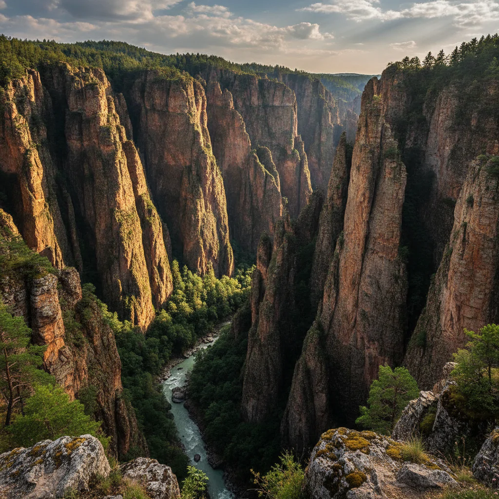 Удивительные скалы Агурского ущелья
