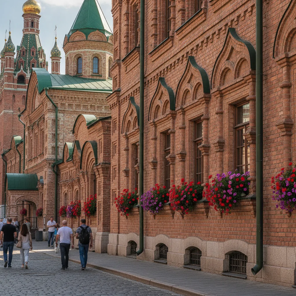 Старинные здания на улице Красной
