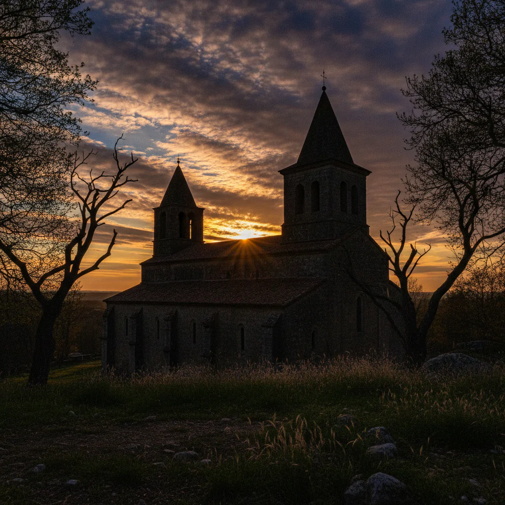 Церковь на закате