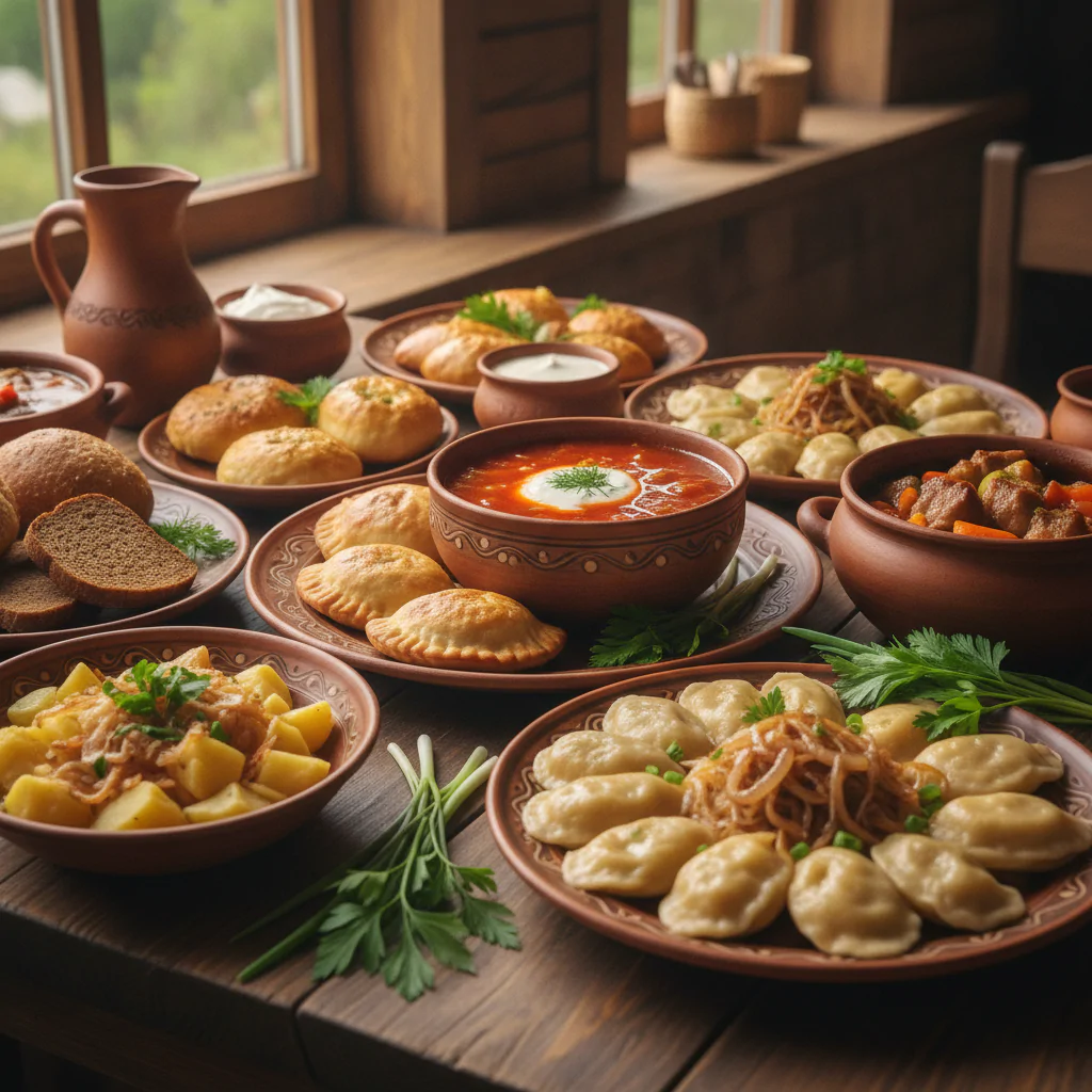 Кубанская кухня на столе