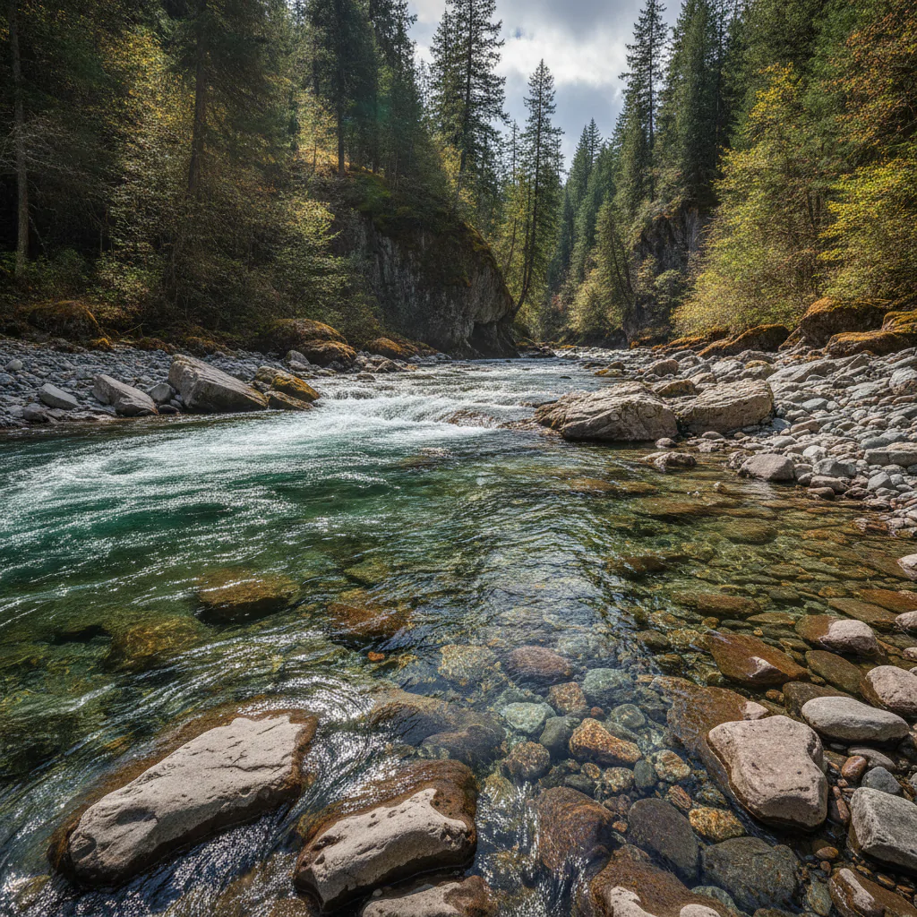 Прозрачная вода реки Пшада